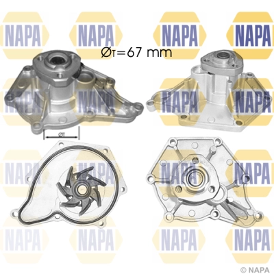 Water Pump, engine cooling (NWP1039)