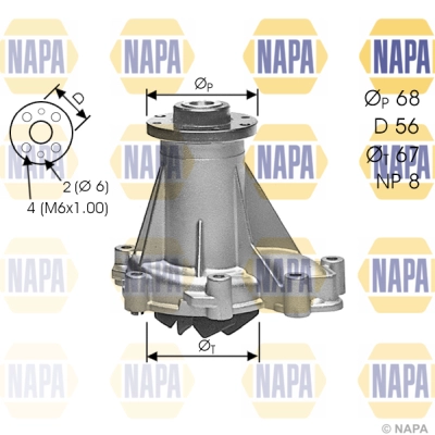 Water Pump, engine cooling (NWP1303)