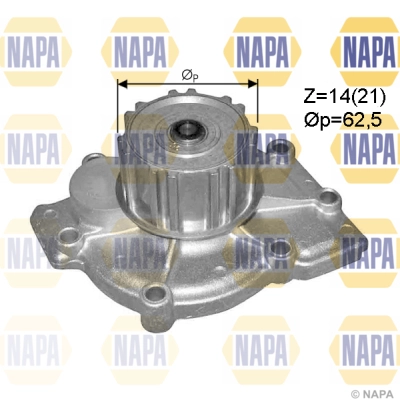 Water Pump, engine cooling (NWP1466)