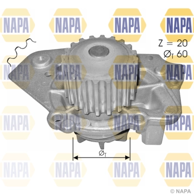 Water Pump, engine cooling (NWP1503)