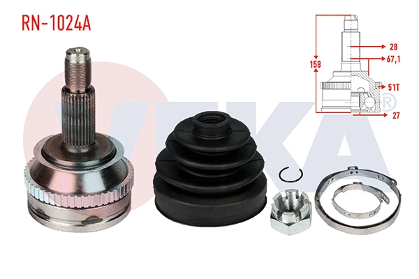 Joint Kit, drive shaft (RN-1024A)
