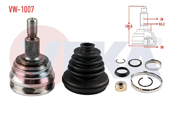 Joint Kit, drive shaft (VW-1007)