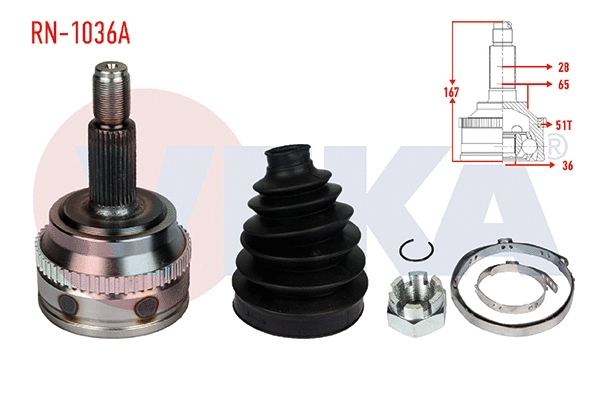 Joint Kit, drive shaft (RN-1036A)