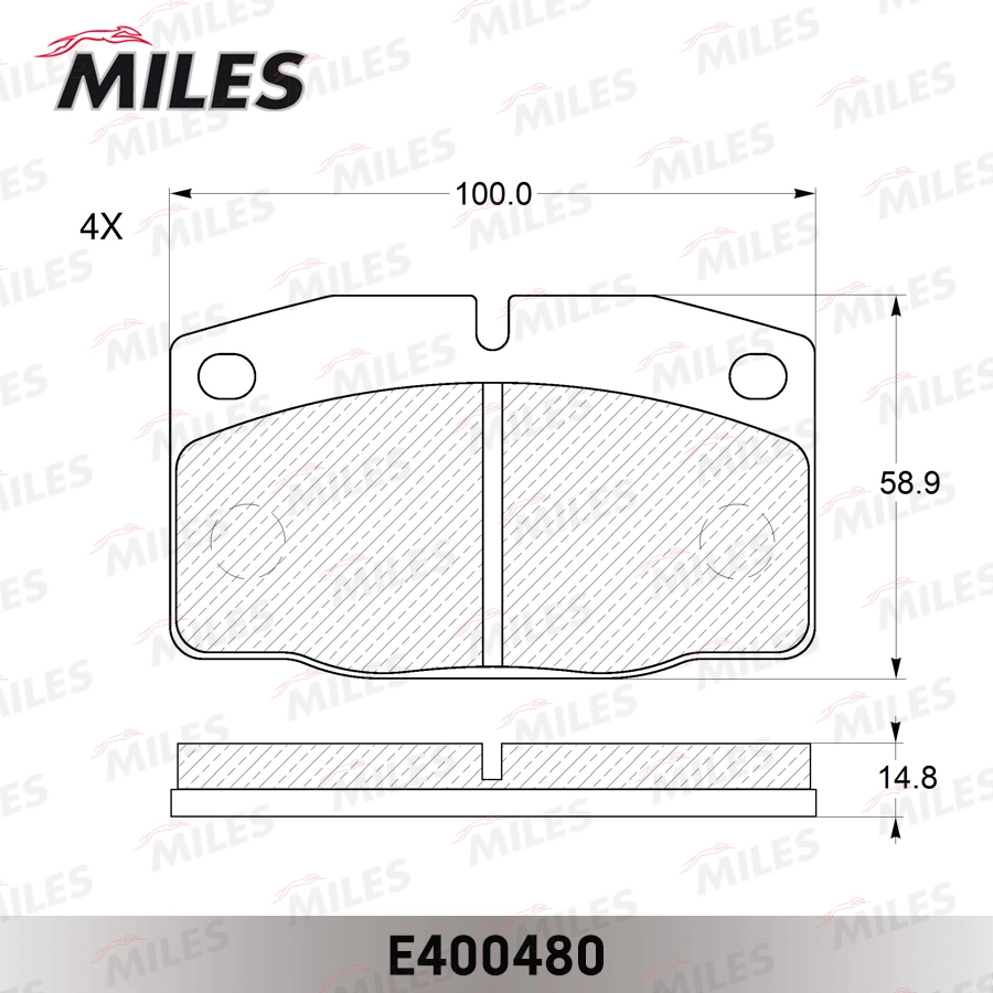 Brake Pad Set, disc brake (E400480)