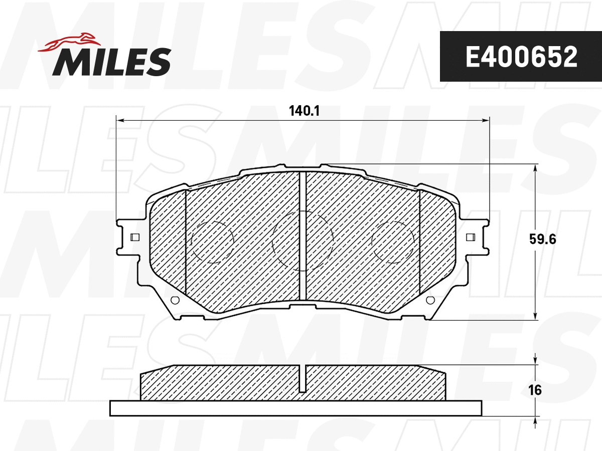 Brake Pad Set, disc brake (E400652)