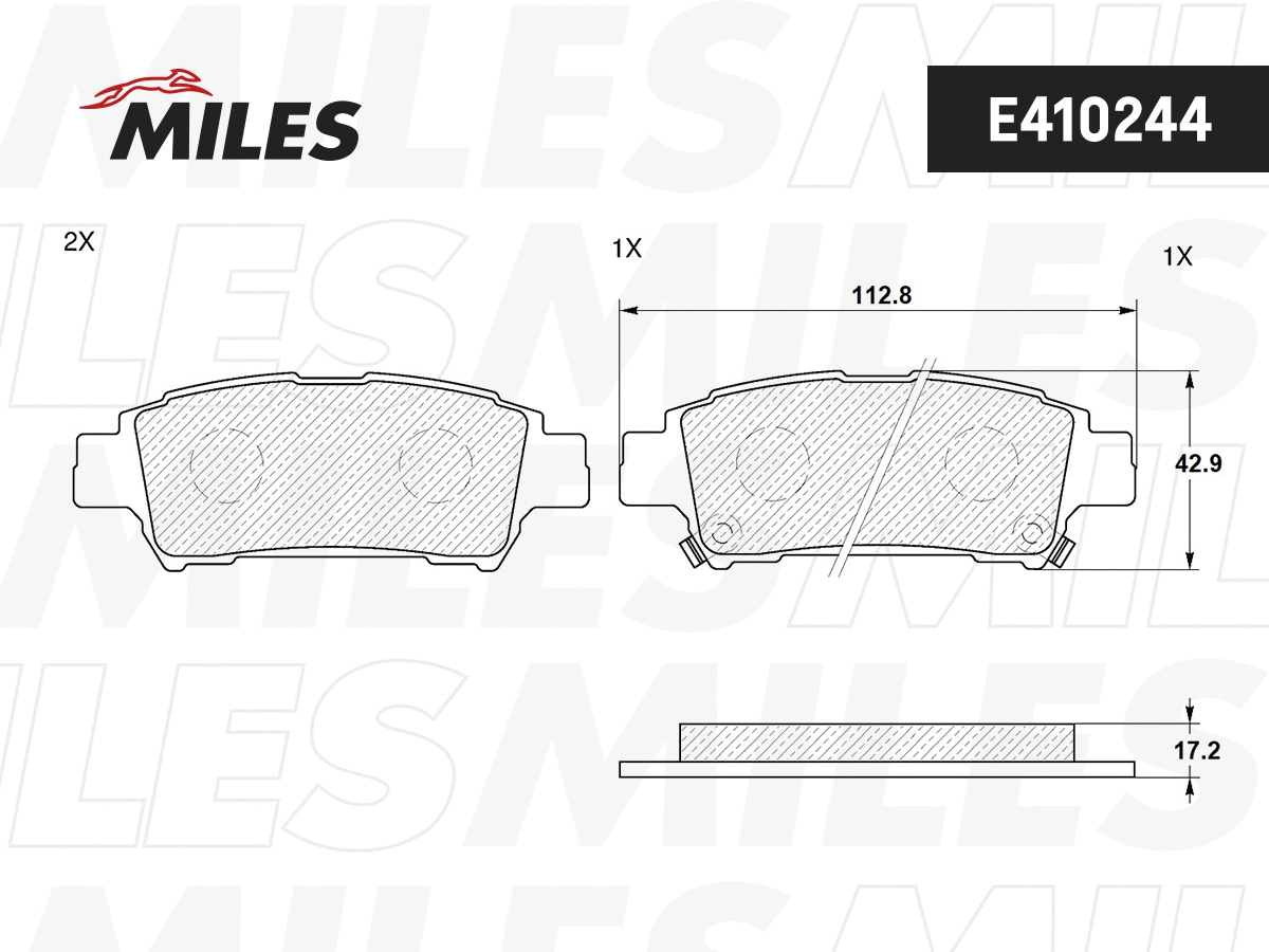 Brake Pad Set, disc brake (E410244)
