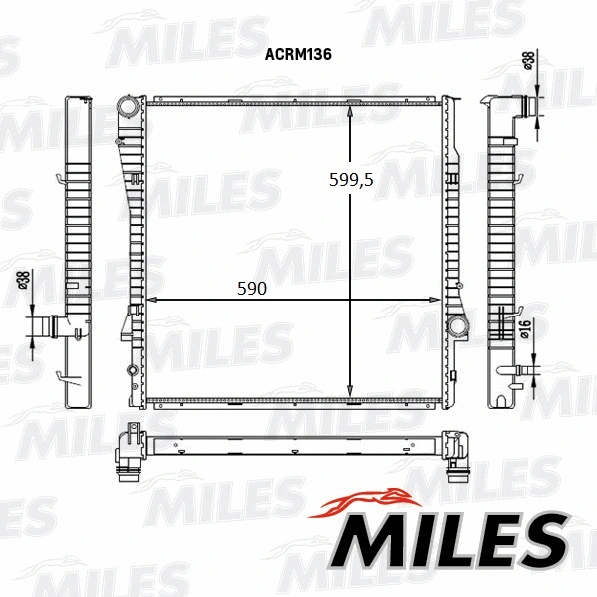 Radiator, engine cooling (ACRM136)