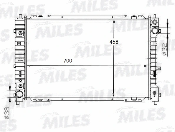 Radiator, engine cooling (ACRB156)