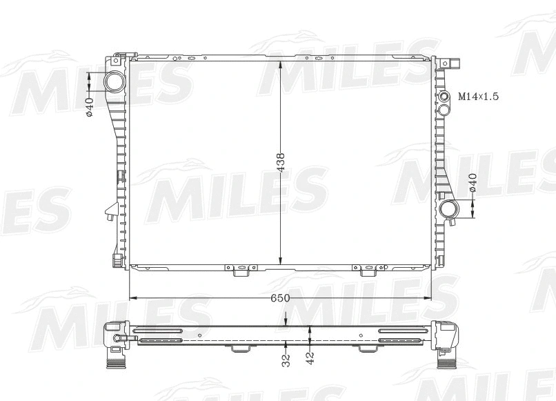 Radiator, engine cooling (ACRB182)