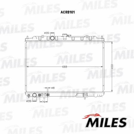 Radiator, engine cooling (ACRB101)