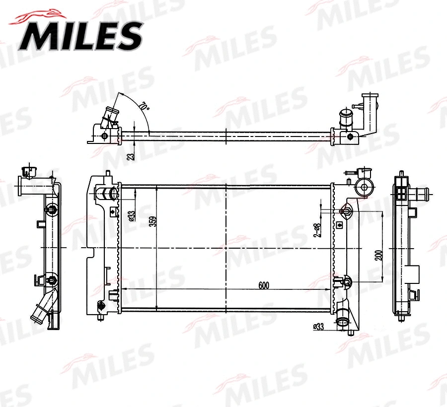 Radiator, engine cooling