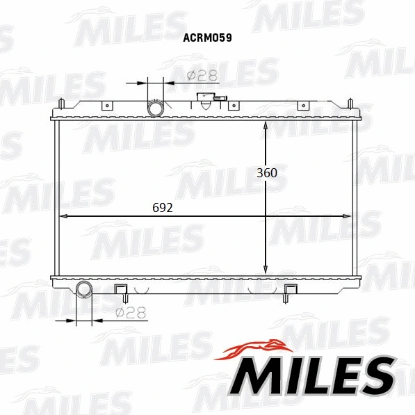Radiator, engine cooling (ACRM059)