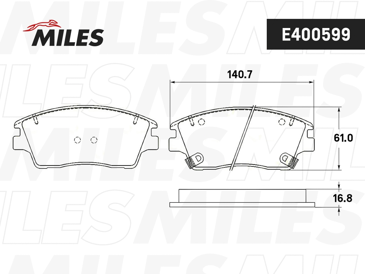 Brake Pad Set, disc brake (E400599)