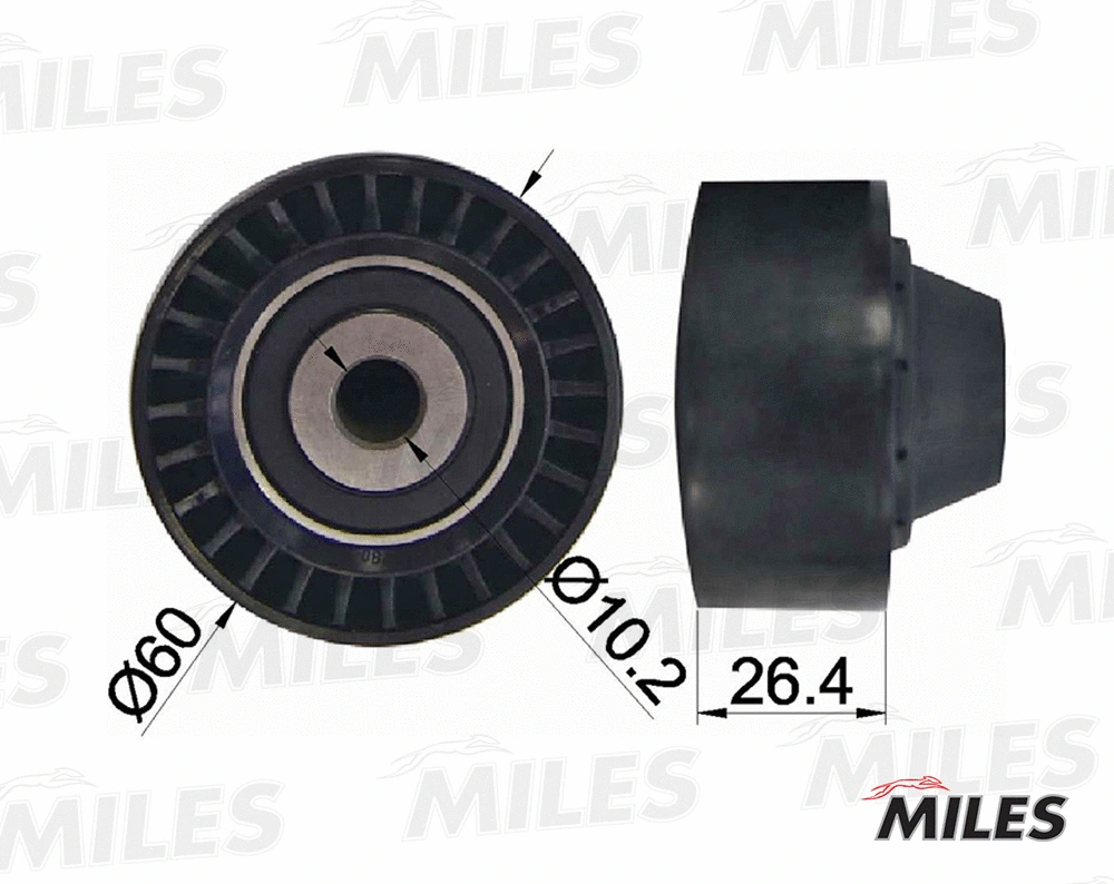 Deflection/Guide Pulley, V-ribbed belt