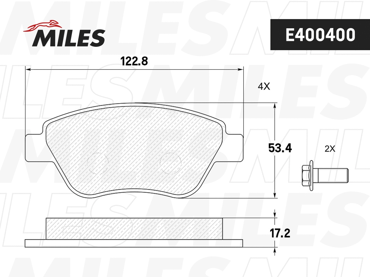 Brake Pad Set, disc brake (E400400)