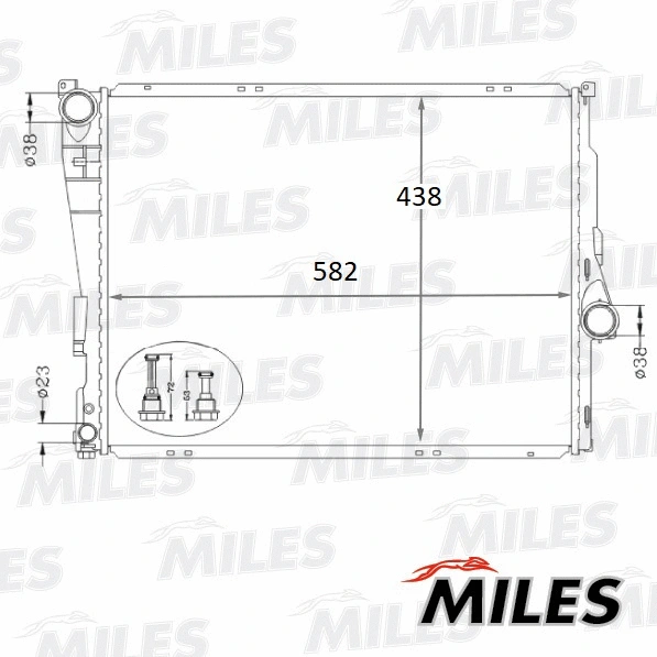 Radiator, engine cooling (ACRB102)