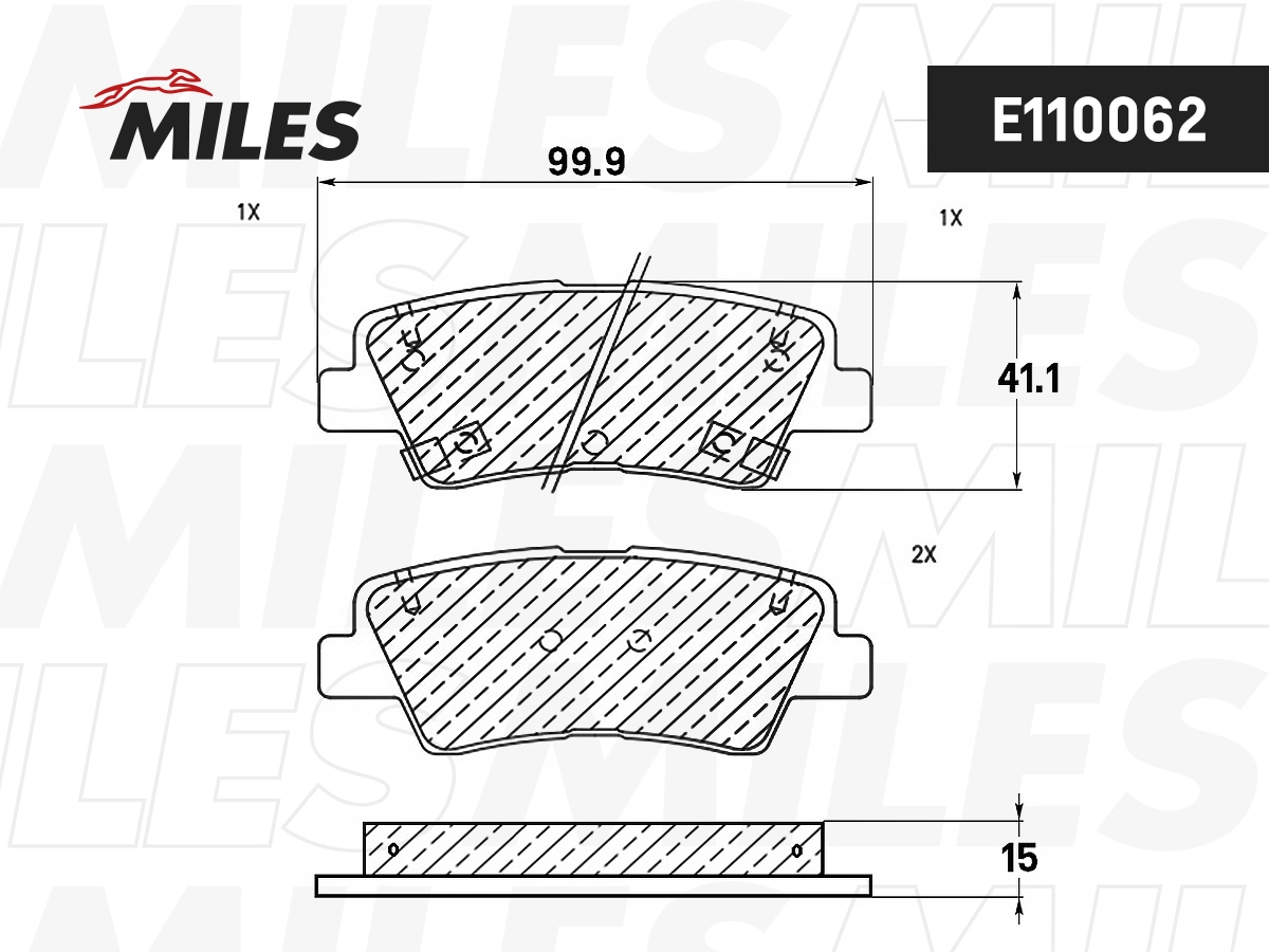 Brake Pad Set, disc brake (E110062)