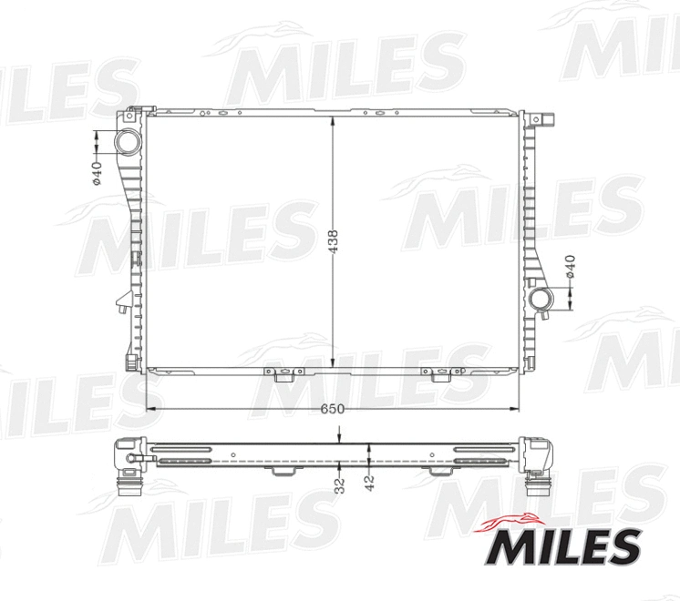 Radiator, engine cooling (ACRB057)
