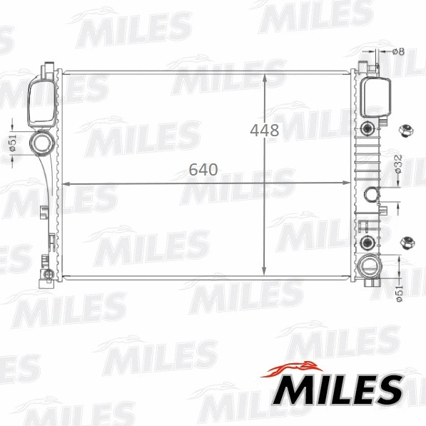 Radiator, engine cooling (ACRB092)