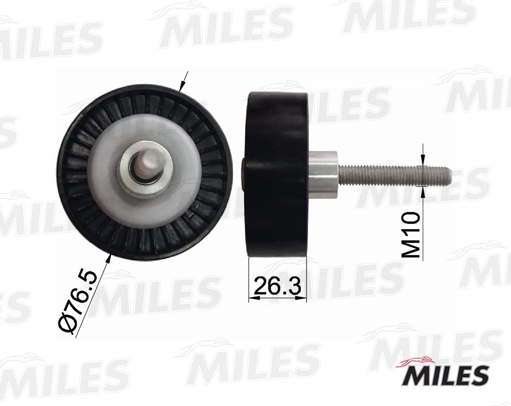 Deflection/Guide Pulley, V-ribbed belt