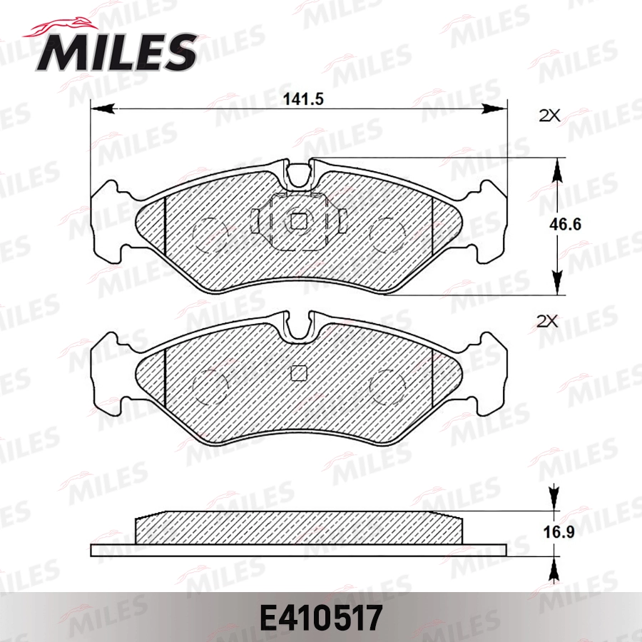 Brake Pad Set, disc brake (E410517)