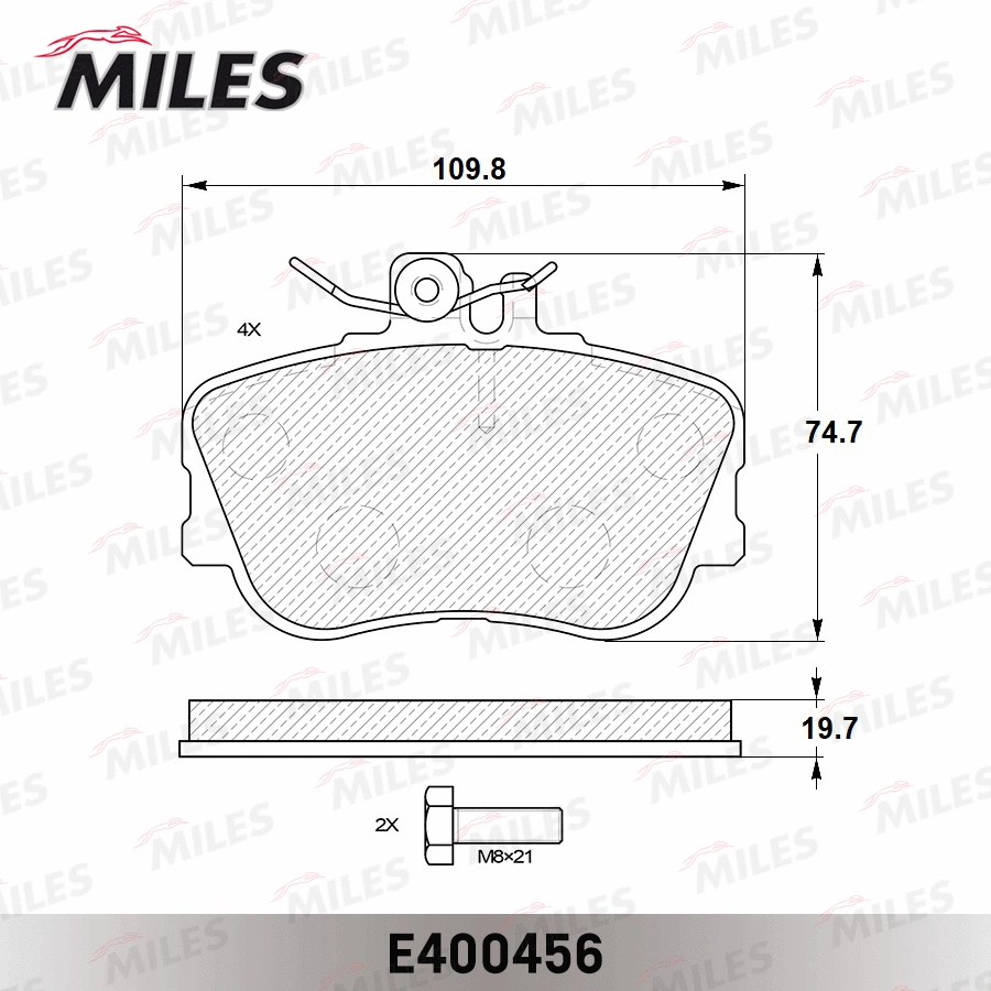 Brake Pad Set, disc brake (E400456)