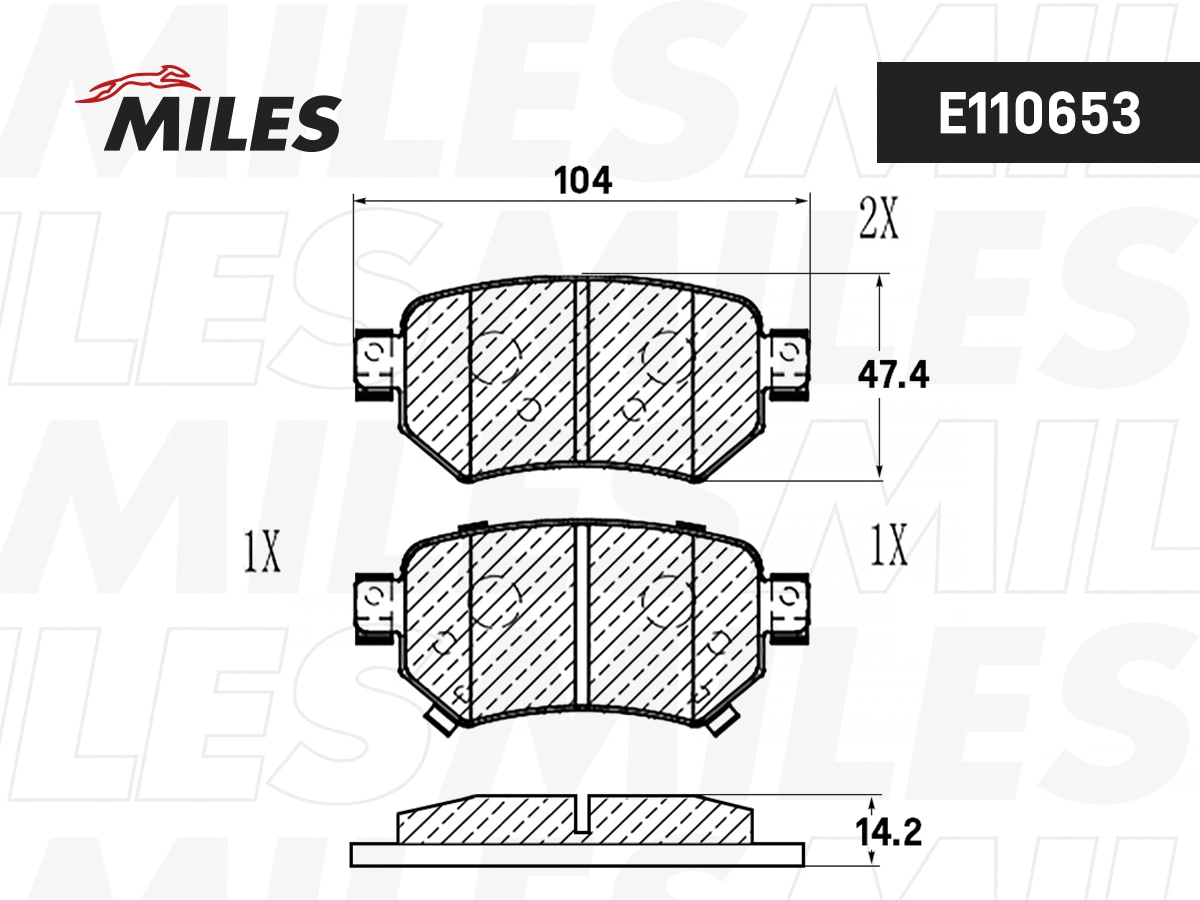 Brake Pad Set, disc brake (E110653)