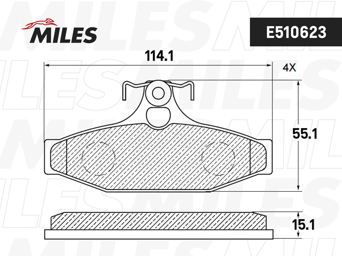 Brake Pad Set, disc brake (E510623)