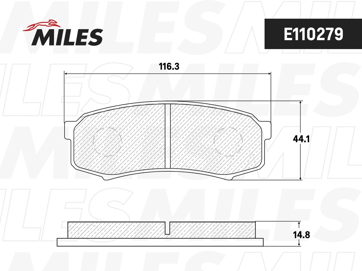 Brake Pad Set, disc brake (E110279)