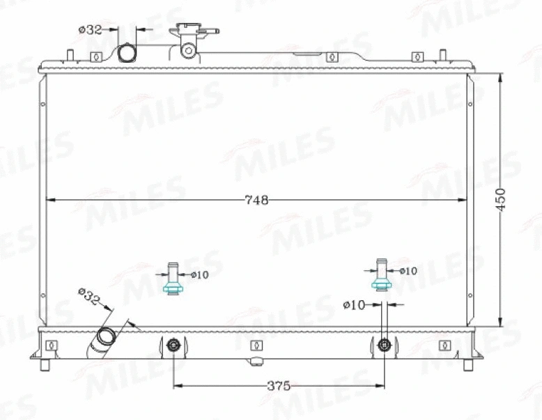 Radiator, engine cooling (ACRB386)
