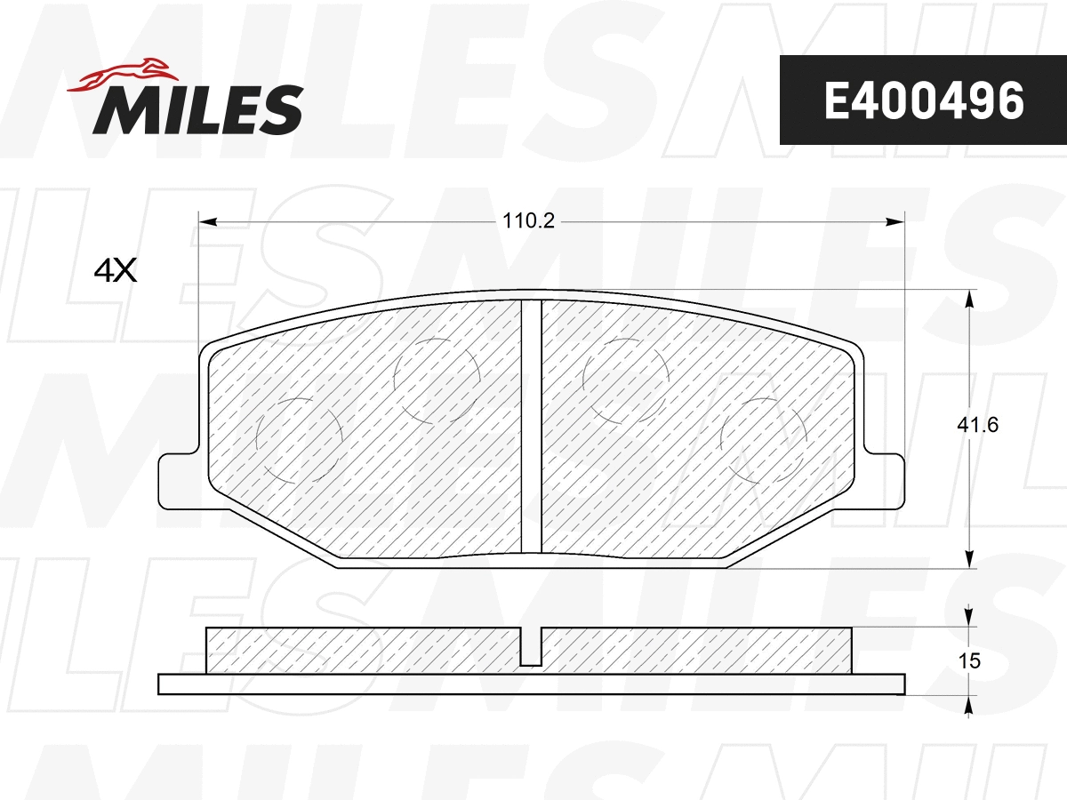 Brake Pad Set, disc brake (E400496)