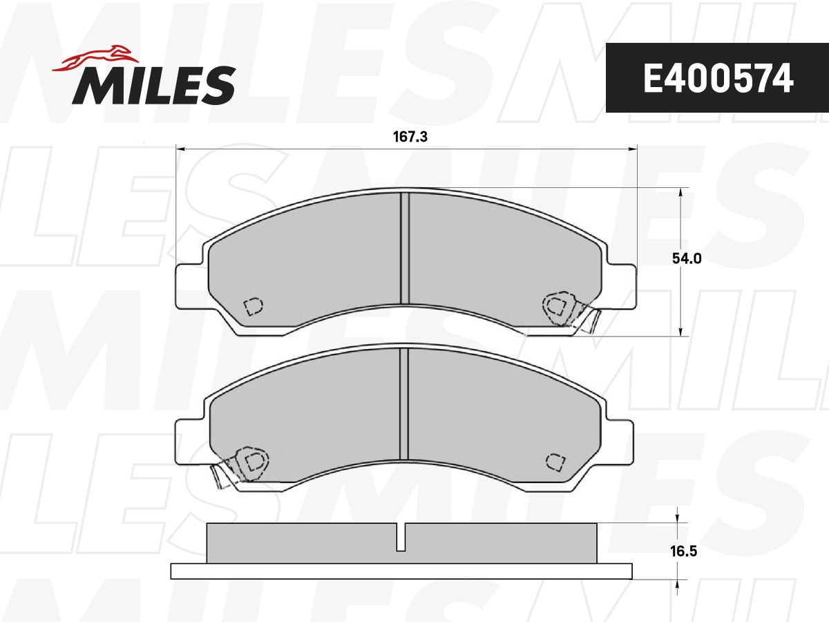 Brake Pad Set, disc brake (E400574)