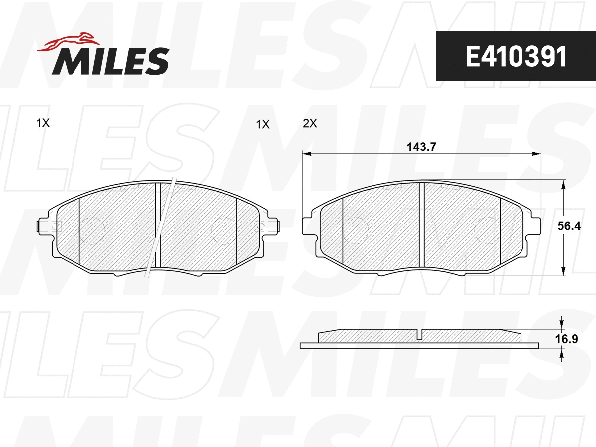 Brake Pad Set, disc brake (E410391)