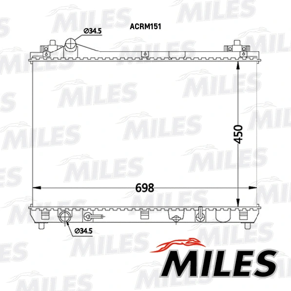 Radiator, engine cooling (ACRM151)