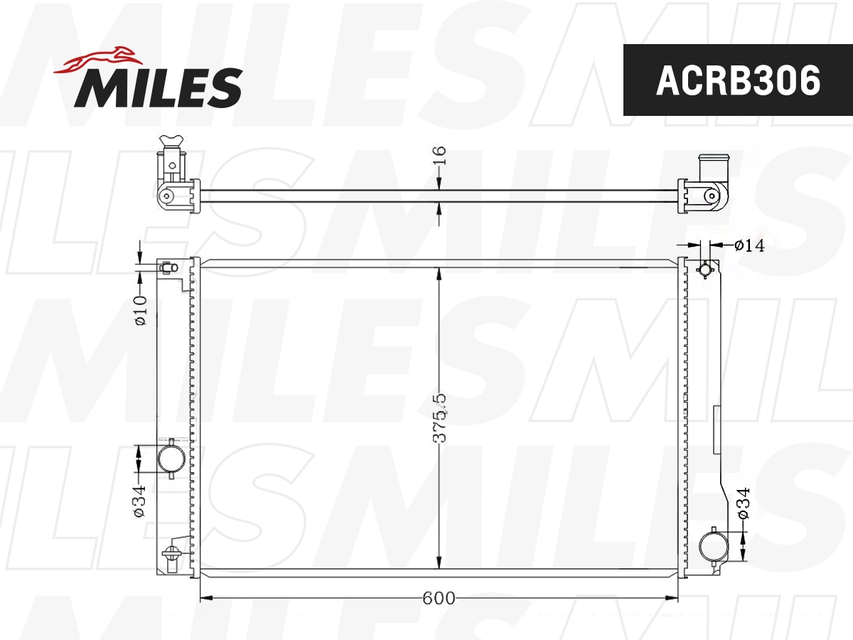 Radiator, engine cooling (ACRB306)