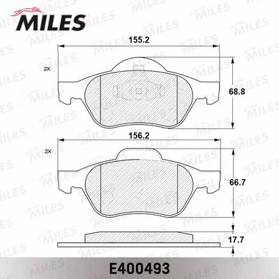 Brake Pad Set, disc brake (E400493)