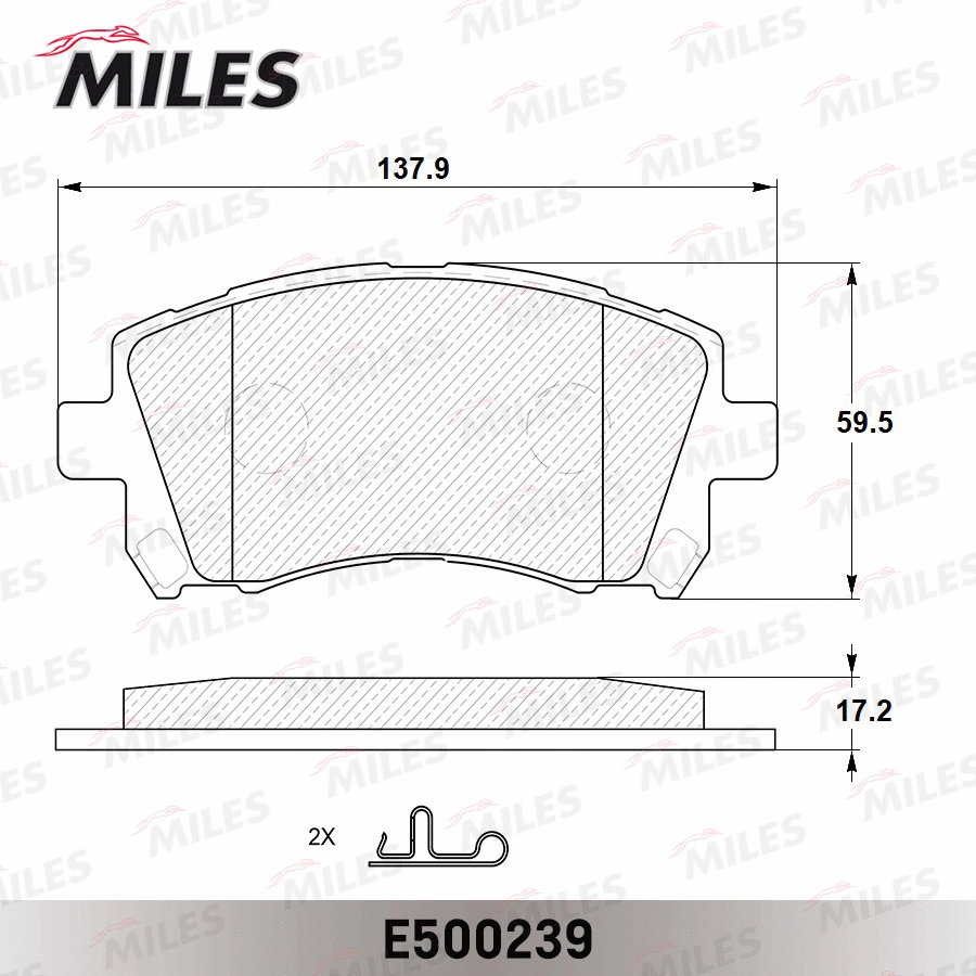 Brake Pad Set, disc brake (E500239)