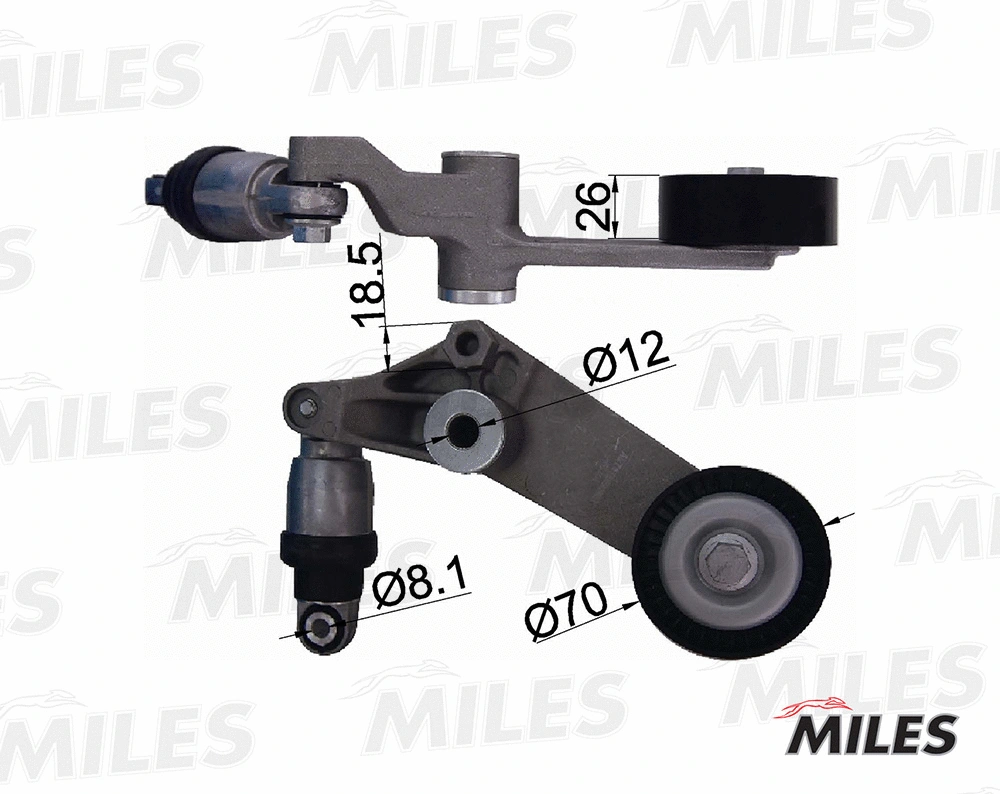 Belt Tensioner, V-ribbed belt