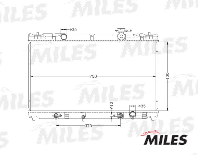 Radiator, engine cooling (ACRB051)
