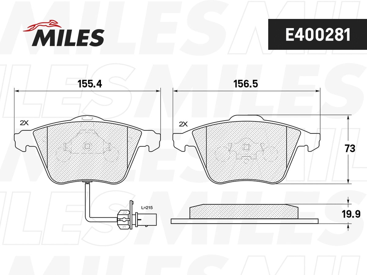 Brake Pad Set, disc brake (E400281)