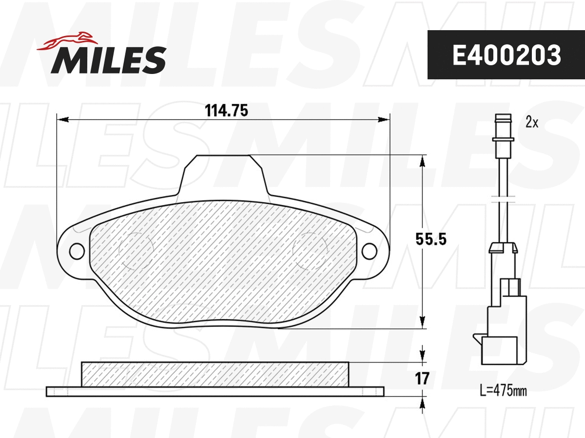 Brake Pad Set, disc brake (E400203)