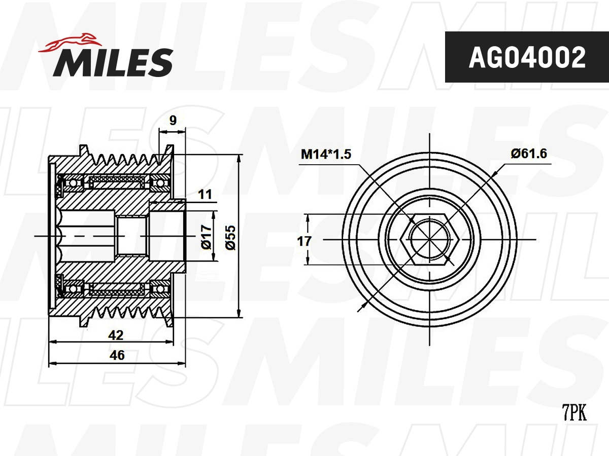 Alternator Freewheel Clutch (AG04002)