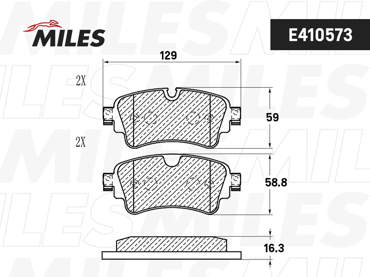 Brake Pad Set, disc brake (E410573)