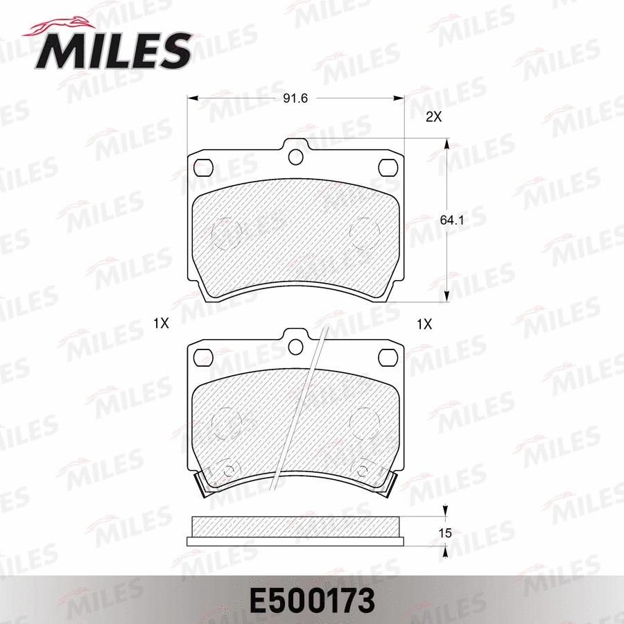 Brake Pad Set, disc brake (E500173)
