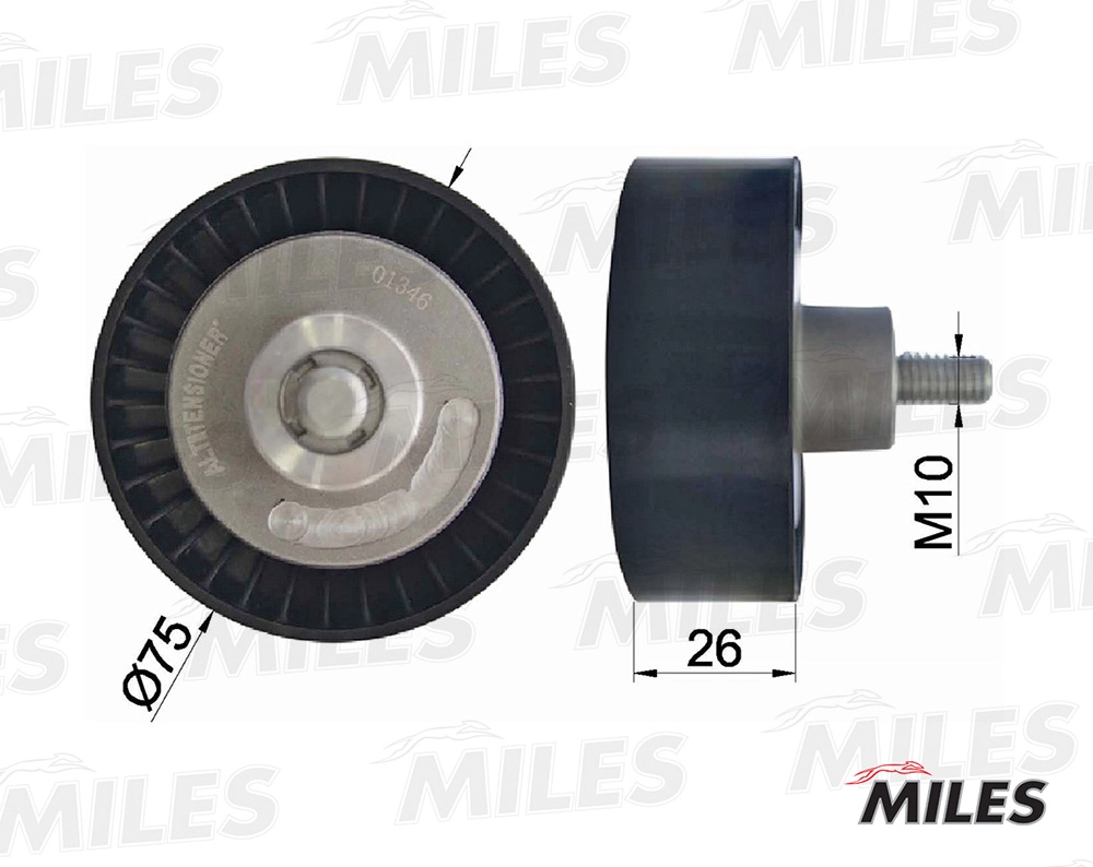 Deflection/Guide Pulley, V-ribbed belt