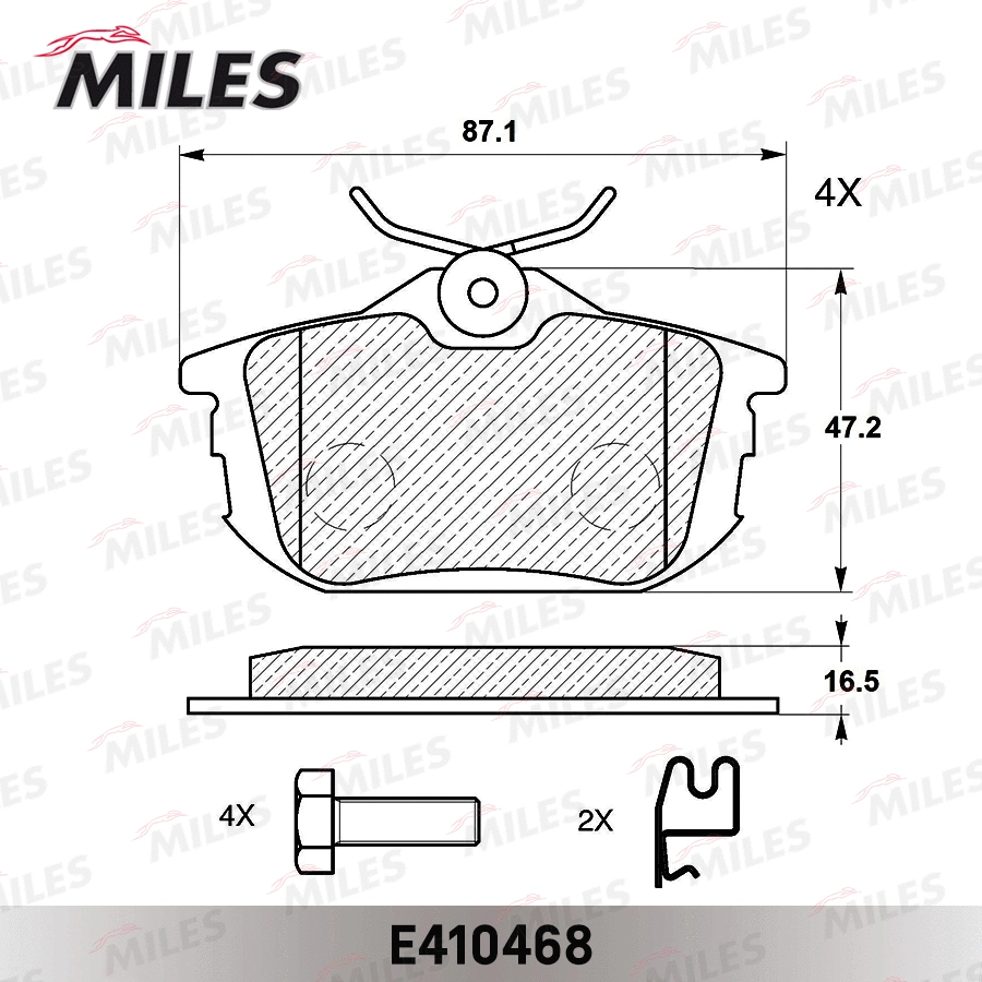Brake Pad Set, disc brake (E410468)