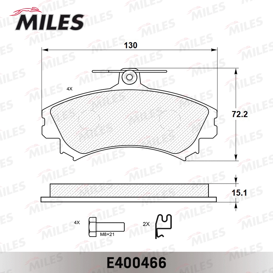 Brake Pad Set, disc brake (E400466)