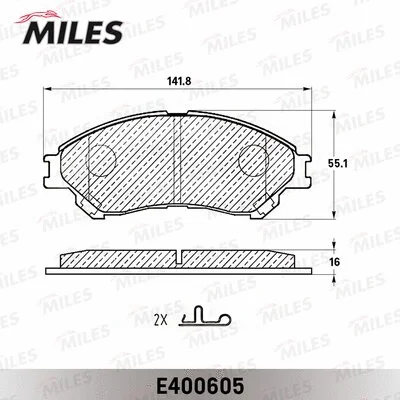 Brake Pad Set, disc brake (E400605)