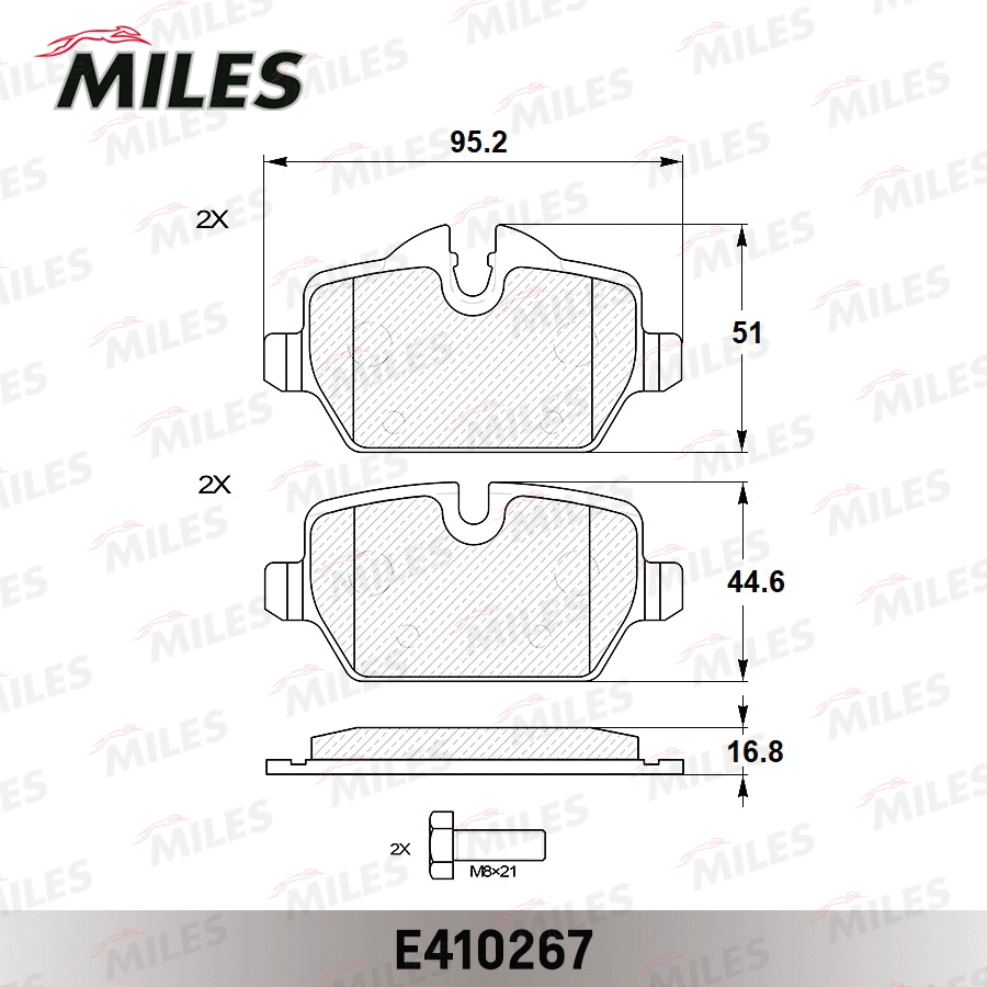 Brake Pad Set, disc brake (E410267)