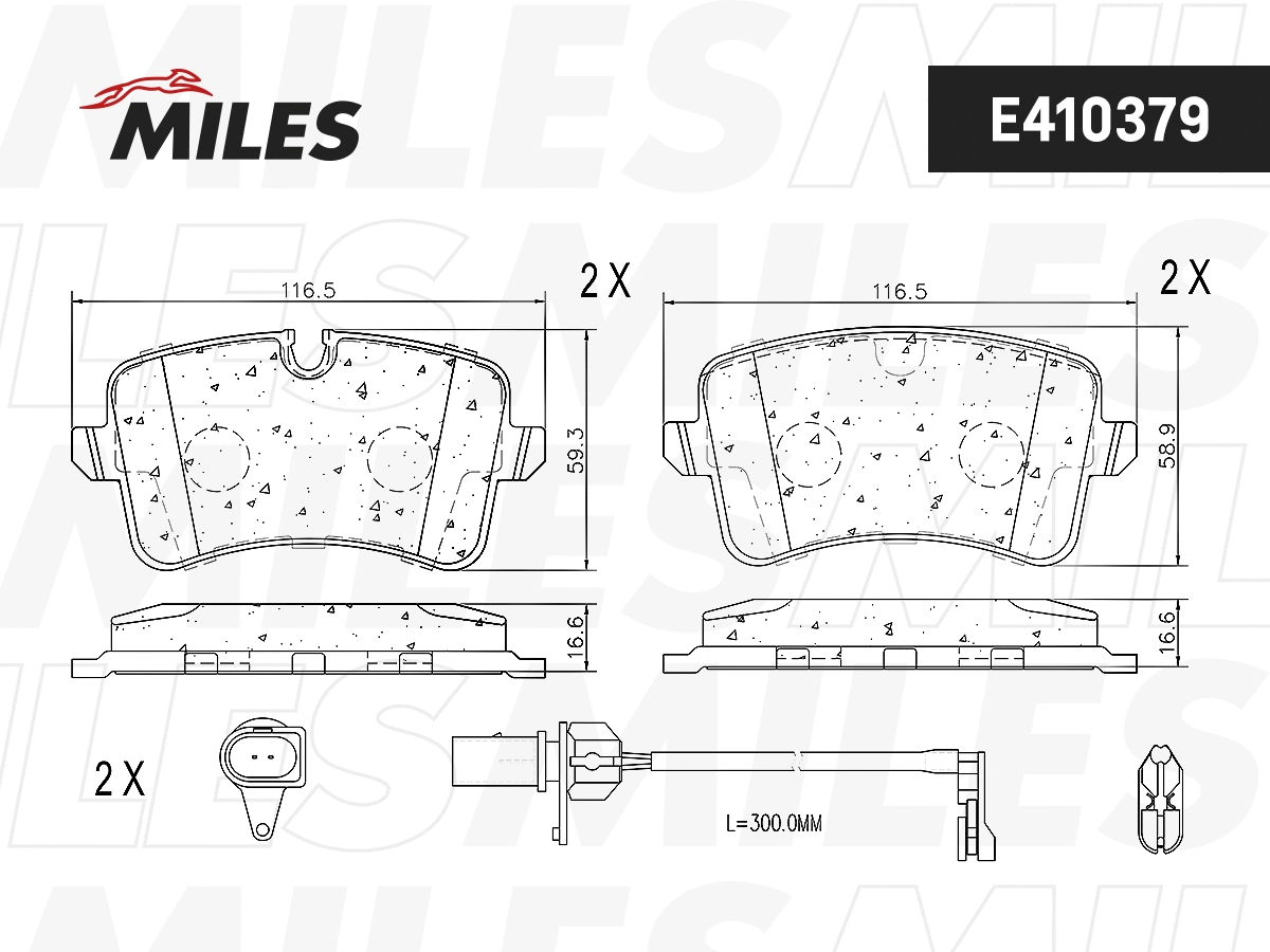 Brake Pad Set, disc brake (E410379)